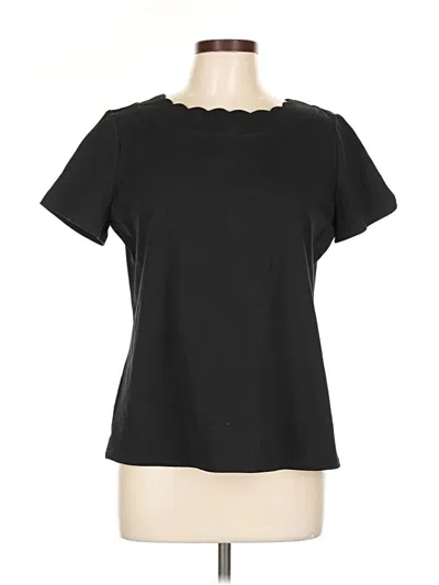 Pre-owned Anne Klein Short Sleeve T-shirt In Black