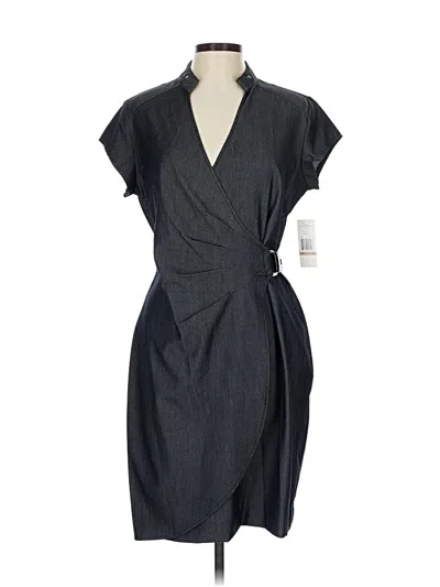 Pre-owned Sharagano Cocktail Dress In Gray