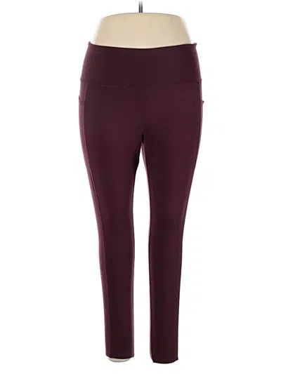 Pre-owned Danskin Active Pants In Burgundy