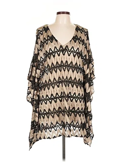 Pre-owned Chico's 3/4 Sleeve Blouse In Brown