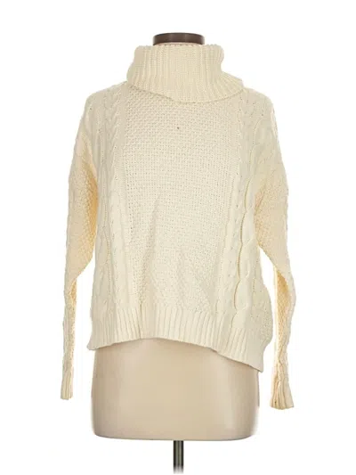 Pre-owned Madewell Turtleneck Sweater In White