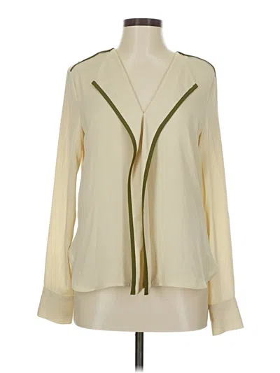 Pre-owned Dkny Long Sleeve Blouse In White