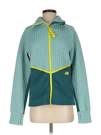 Pre-owned New Balance Zip Up Hoodie In Blue