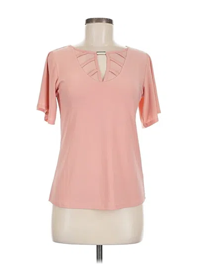 Pre-owned Ny Collection Short Sleeve Blouse In Pink