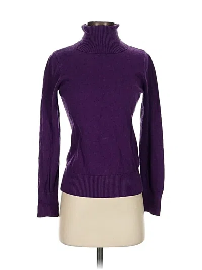 Pre-owned L.l.bean Turtleneck Sweater In Purple