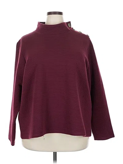 Pre-owned St. John's Bay Turtleneck Sweater In Burgundy
