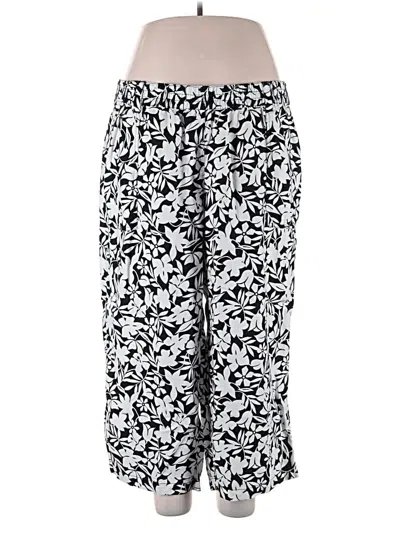 Pre-owned Lands' End Linen Pants In White