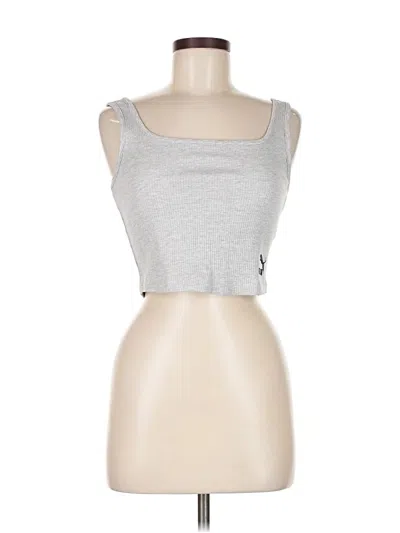 Pre-owned Puma Tank Top Silver Strapless Neckline Tops