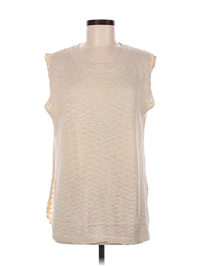 Pre-owned Unbranded Sleeveless Blouse In White