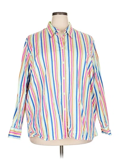 Pre-owned Polo Ralph Lauren Long Sleeve Button Down Shirt In White