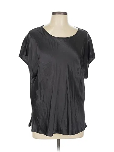 Pre-owned Lola And Sophie Short Sleeve Blouse In Black