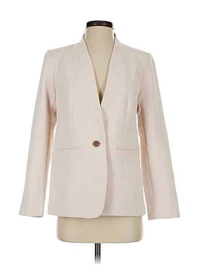 Pre-owned Ann Taylor Blazer Jacket In White