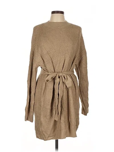 Pre-owned Zesica Casual Dress In Brown