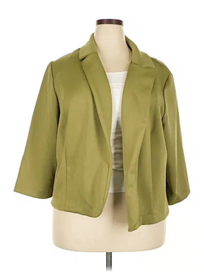 Pre-owned Ashley Stewart Blazer Jacket In Green