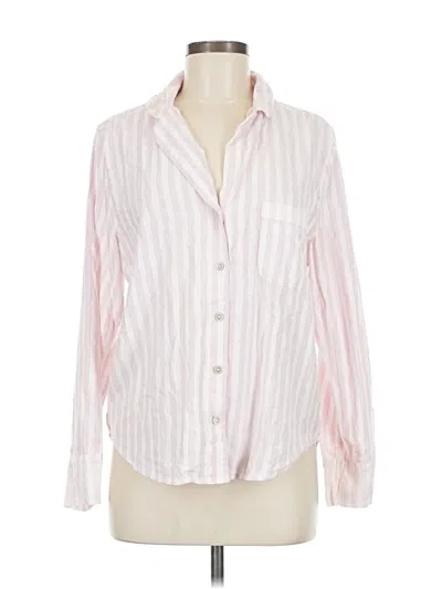 Pre-owned Victoria's Secret Long Sleeve Button Down Shirt In Pink
