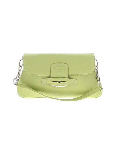 Pre-owned Tod's Leather Shoulder Bag In Green