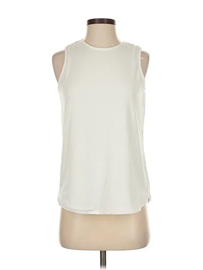 Pre-owned Athleta Sleeveless T-shirt In White