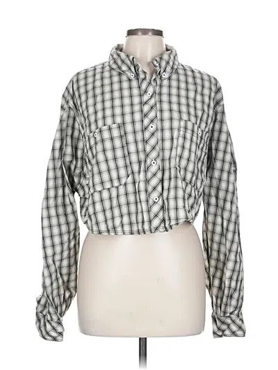 Pre-owned Bdg Long Sleeve Blouse In Gray