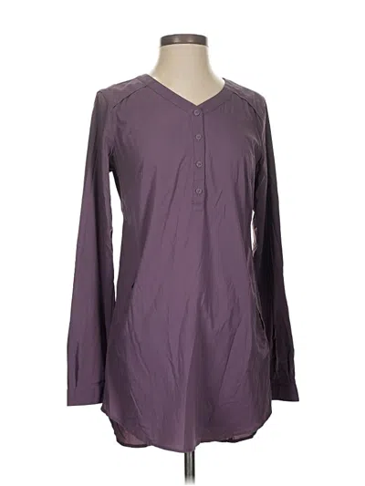 Pre-owned Duluth Trading Co. Long Sleeve Blouse In Purple