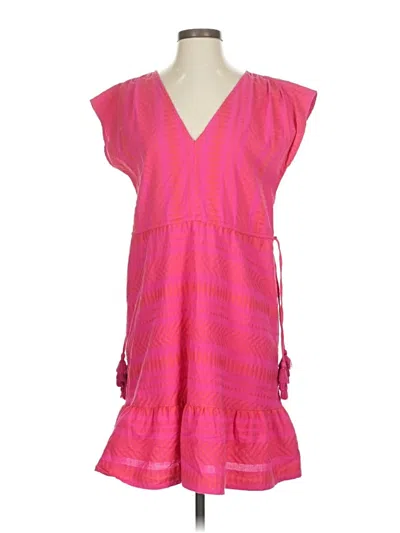 Pre-owned Loft Beach Casual Dress In Pink