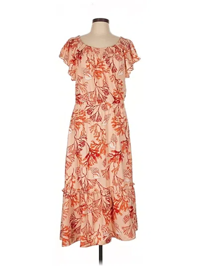Pre-owned Liz Claiborne Casual Dress In Orange