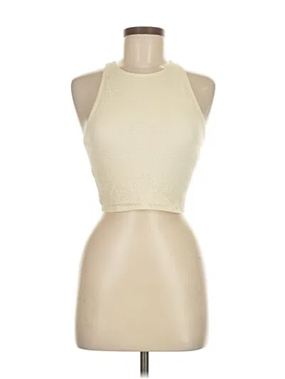 Pre-owned Hollister Sleeveless Top Ivory Halter Neckline Tops In White