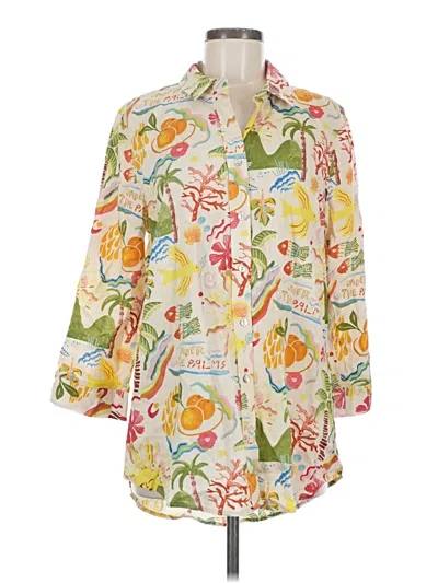 Pre-owned Calypso St Barth 3/4 Sleeve T-shirt In Yellow