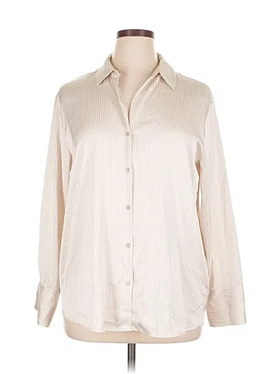 Pre-owned Maison D' Amelie Long Sleeve Blouse In White