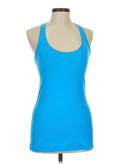 Pre-owned Lululemon Athletica Tank Top Blue Halter Neckline Tops