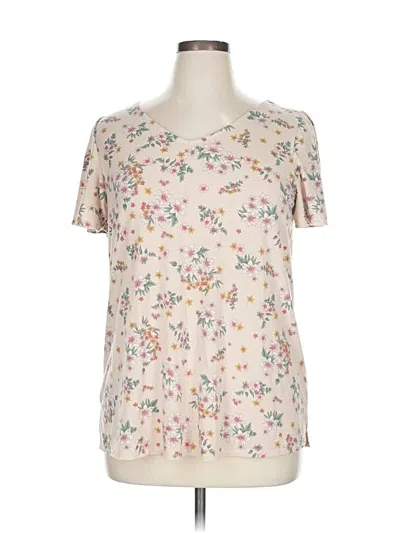 Pre-owned Green Envelope Short Sleeve T-shirt In White