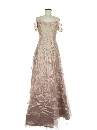 Pre-owned Rene Ruiz Cocktail Dress In Brown