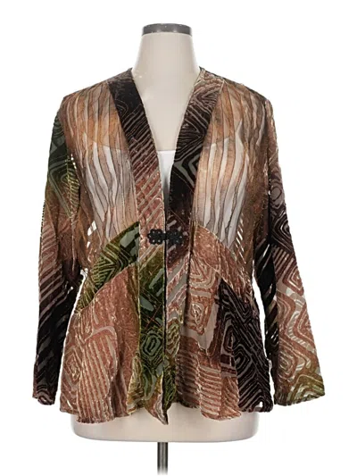 Pre-owned Chico's Blazer Jacket In Brown