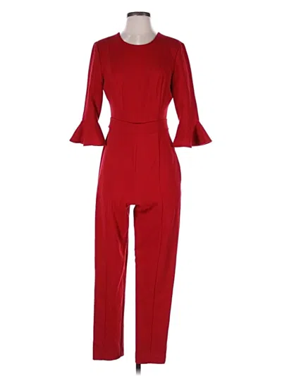 Pre-owned Black Halo Jumpsuit In Red