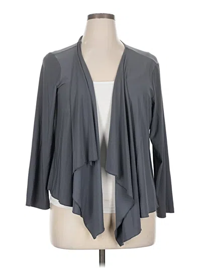 Pre-owned Attitudes By Renee Cardigan Sweater In Gray