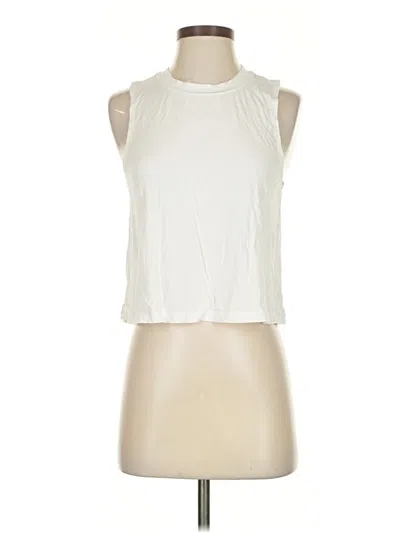 Pre-owned Carbon38 Tank Top Ivory Halter Neckline Tops In White