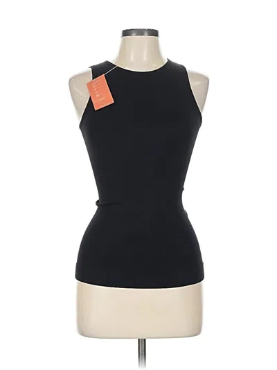 Pre-owned Unbranded Tank Top Black Halter Neckline Tops