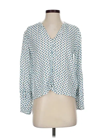 Pre-owned On 34th 3/4 Sleeve Blouse In Blue