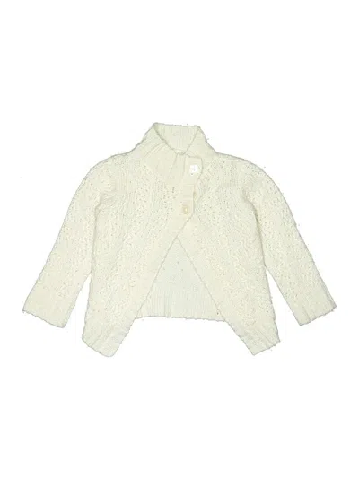 Pre-owned Crazy 8 Kids' Cardigan Sweater In White
