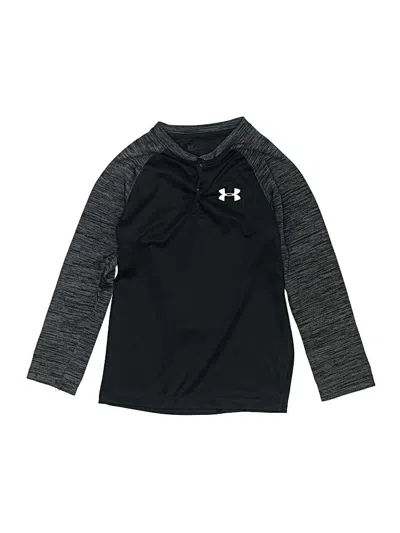 Pre-owned Under Armour Kids' Long Sleeve Top Black Tops