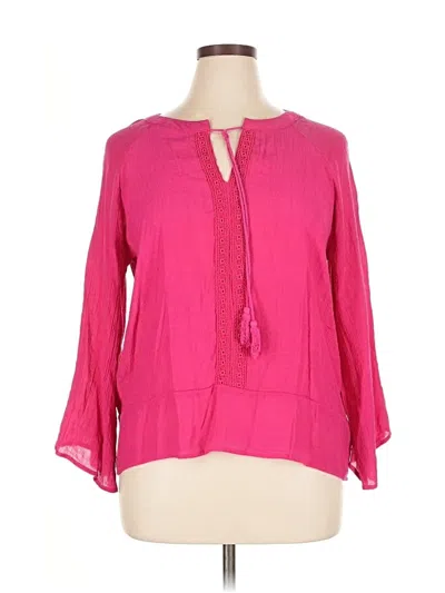 Pre-owned Counterparts 3/4 Sleeve T-shirt In Pink