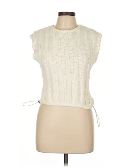 Pre-owned Zara Pullover Sweater In White