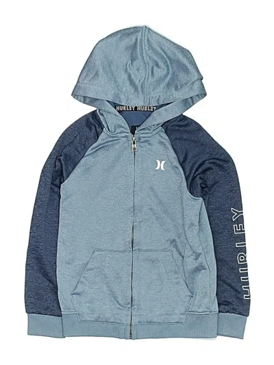 Pre-owned Hurley Kids'  Zip Up Hoodie In Blue