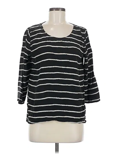 Pre-owned Joie 3/4 Sleeve Top Black Scoop Neck Tops