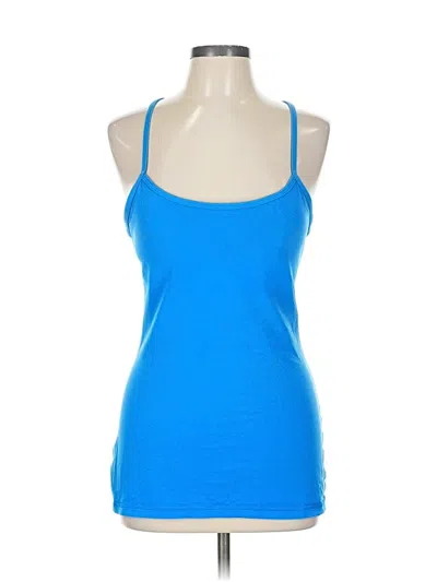 Pre-owned Lululemon Athletica Tank Top Blue Halter Neckline Tops