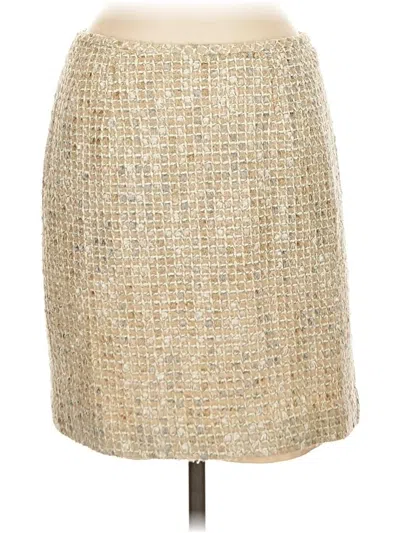 Pre-owned Le Suit Formal Skirt In Gold