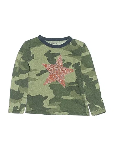 Pre-owned Crewcuts Kids' Long Sleeve T-shirt In Green