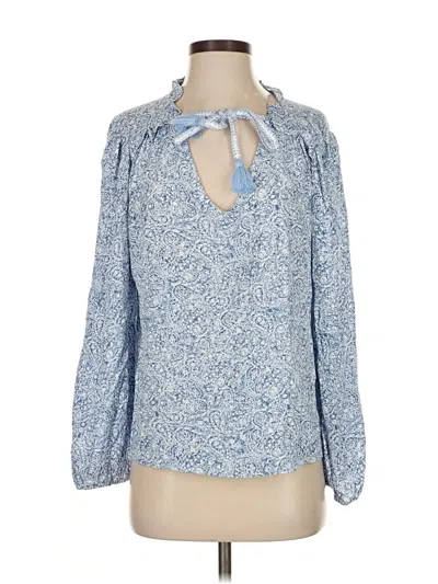 Pre-owned Frye Long Sleeve Blouse In Blue