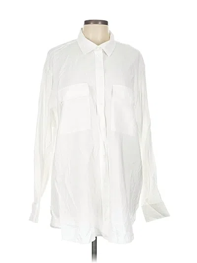 Pre-owned Gap Long Sleeve Button Down Shirt In White
