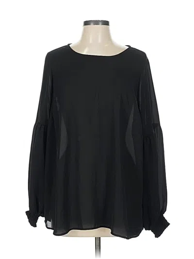 Pre-owned Torrid Long Sleeve Blouse In Black