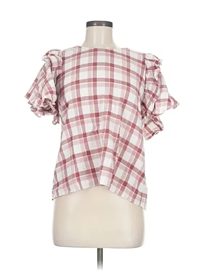 Pre-owned The Great Short Sleeve Blouse In Pink